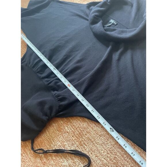 Guess Jeans Black Women’s Cowl Neck  3/4 Sleeves Large Top Sweater - Picture 3 of 6